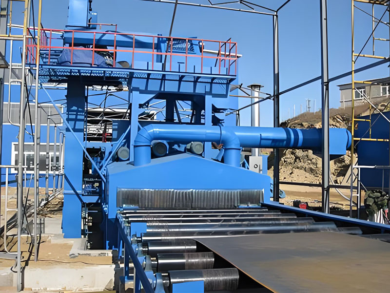 Steel plate shot blasting machine