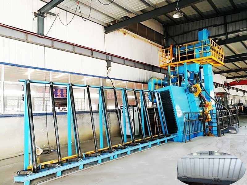 Q69 Roller conveyor sand blasting machines for steel plate
